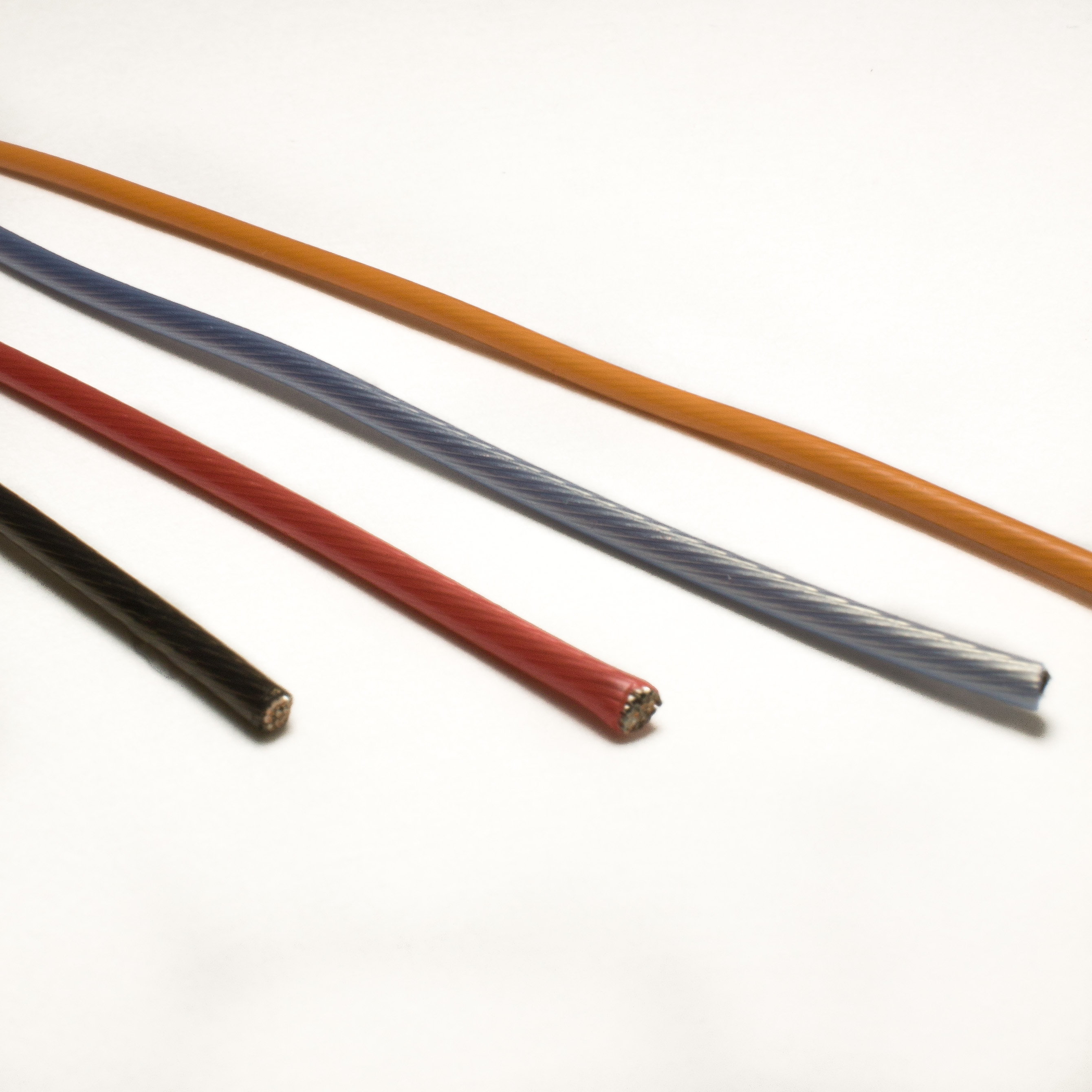 Alpha Wire ThermoThin Hook Up Wire Family Photo Black Red Blue Orange